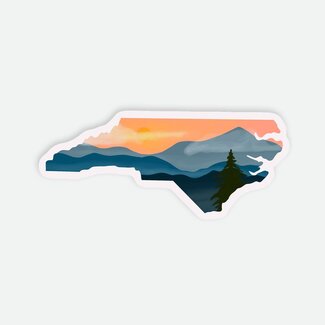 NC Mountain Sunset Sticker
