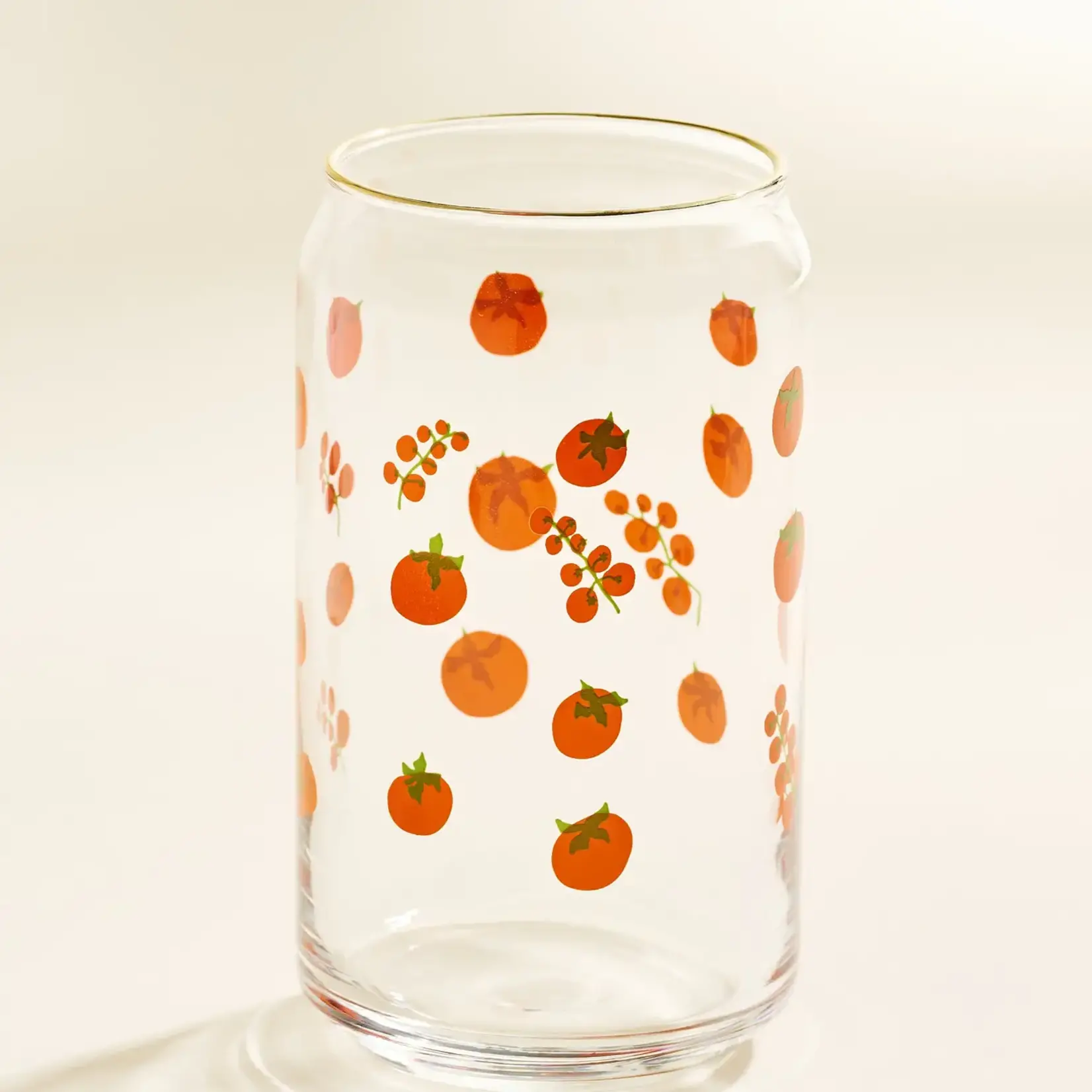 Soda Can Glass 16oz - Tomato
