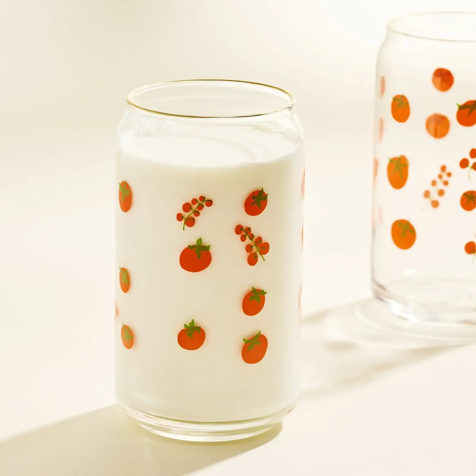 Soda Can Glass 16oz - Tomato