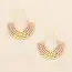 Chromacolor Miyuki U-Hoop Earrings - Blush/Gold
