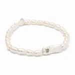 Pearl Affirmation Bracelet - Luck Silver