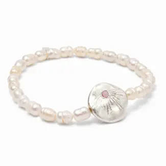 Pearl Affirmation Bracelet - Love Silver