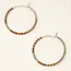 Chromacolor Miyuki Small Hoop Earrings - Desert Multi/Gold