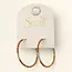 Chromacolor Miyuki Small Hoop Earrings - Desert Multi/Gold