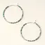 Chromacolor Miyuki Small Hoop Earrings - Turquoise Multi/Silver