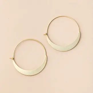 Refined Earrings Crescent Hoop - Gold