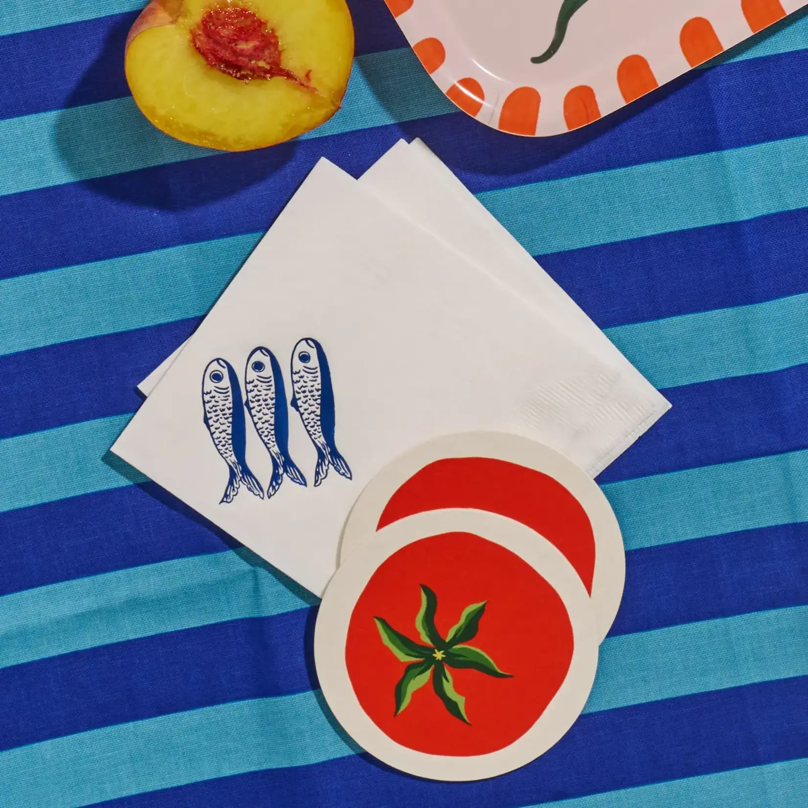 Reusable Coaster Set (4) -  Tomato