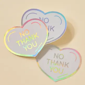 One & Only Paper No Thank You Sticker