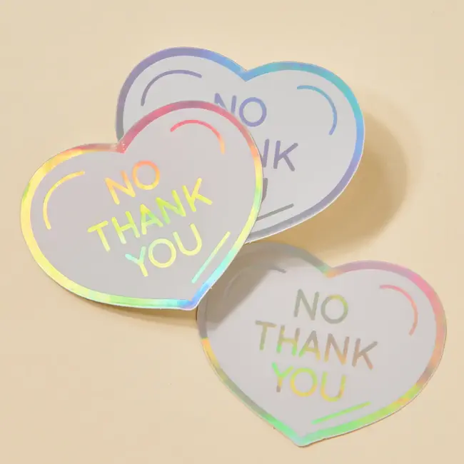 One & Only Paper No Thank You Sticker