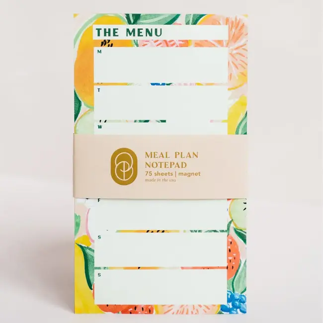 One & Only Paper Tropical Fruits Weekly Meal Plan Notepad/Magnet