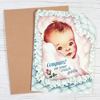 Congrats on Crotch Goblin Baby Card