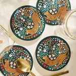 Reusable Chipboard Coaster Set (4) -  Cheetah