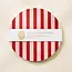 One & Only Paper Reusable Coaster Set (4) -  Pink Maroon Stripe