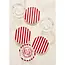 One & Only Paper Reusable Coaster Set (4) -  Pink Maroon Stripe