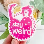 Moonlight Makers Stay Weird Pink Sticker