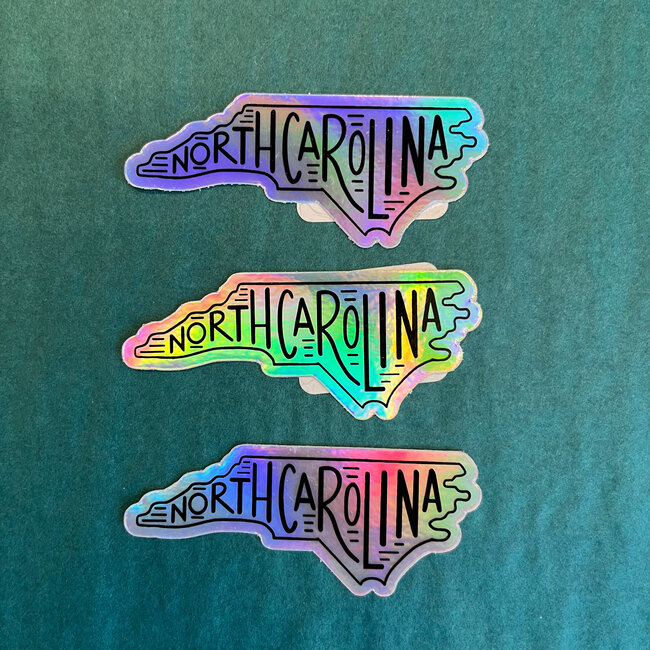 Savannah Bridges NC Holo Sticker Small