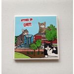 Amy May Pop Art Local Coaster - Cary Cats