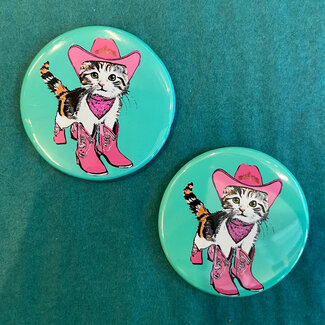 Amy May Pop Art Pink Pony Cat Magnet