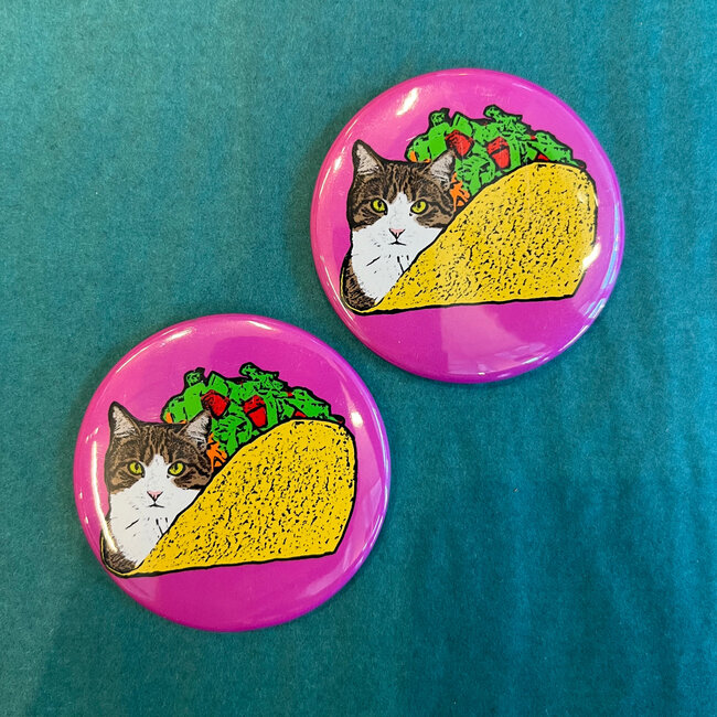 Amy May Pop Art Taco Cat Magnet