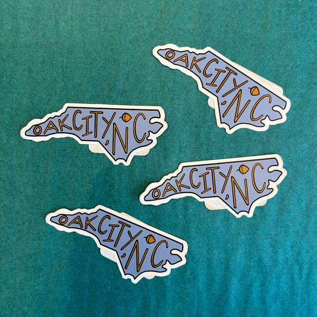 Savannah Bridges Oak City Blue + Orange Sticker - Small