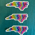 Savannah Bridges NC Tie Dye Sticker - Medium