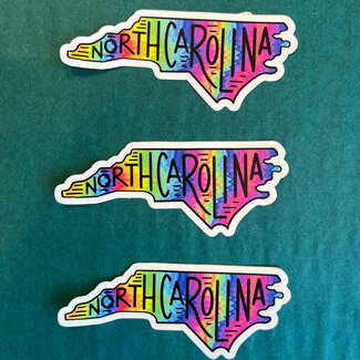 Savannah Bridges NC Tie Dye Sticker - Medium
