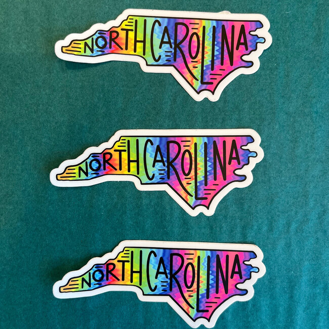 Savannah Bridges NC Tie Dye Sticker - Medium