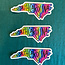 Savannah Bridges NC Tie Dye Sticker - Medium