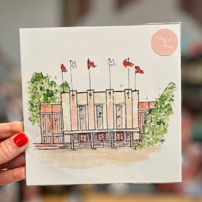 Here and There Paintings NCSU Reynolds Coliseum Print 8x8