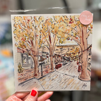 Here and There Paintings City Market Print 6x6