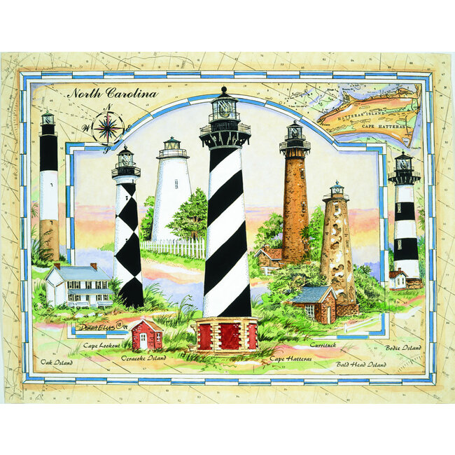Coastal Lighthouses of NC Puzzle 1000 piece