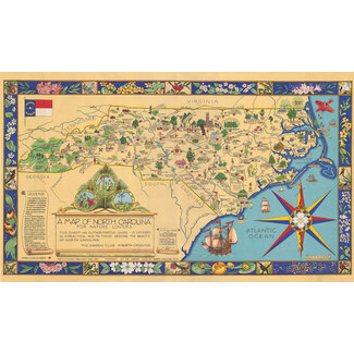 North Carolina Map for Nature Lovers Puzzle 550 piece