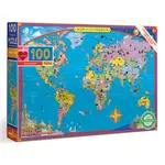 eeboo Puzzle - World Map 100 piece