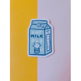 Emily Petrilla Illustrations Oat Milk Pls Sticker Emily Petrilla Illustrations Oat Milk Pls Sticker