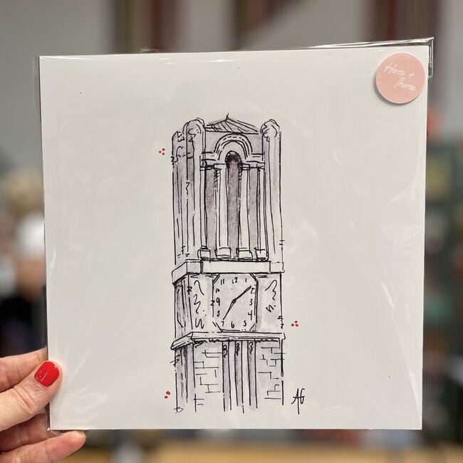 Here and There Paintings NC State Belltower Print 8x10