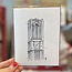 Here and There Paintings NC State Belltower Card