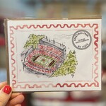 Here and There Paintings Carter Finley Stadium Card