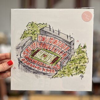 Here and There Paintings Carter Finley Stadium Print 8x10