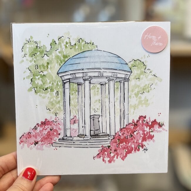 Here and There Paintings UNC Old Well Print 8x8