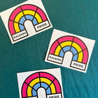 Raleigh Pride Pansexual Flag Sticker