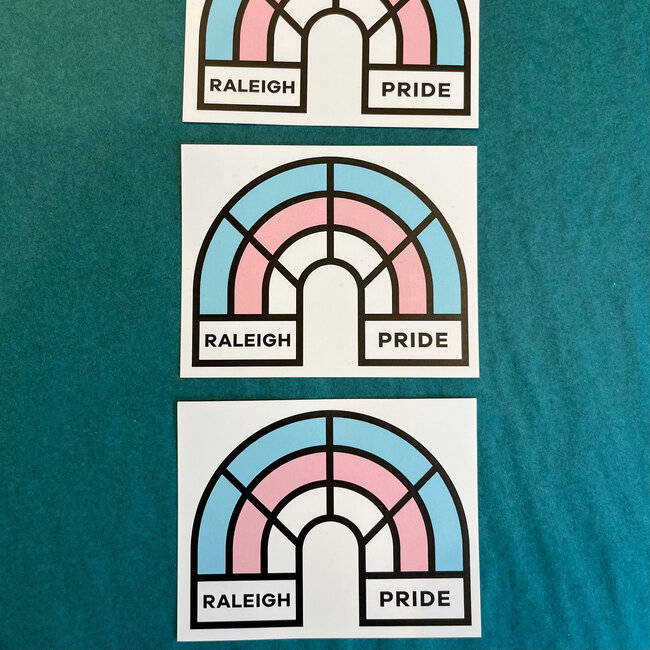 Raleigh Pride Trans Flag Sticker