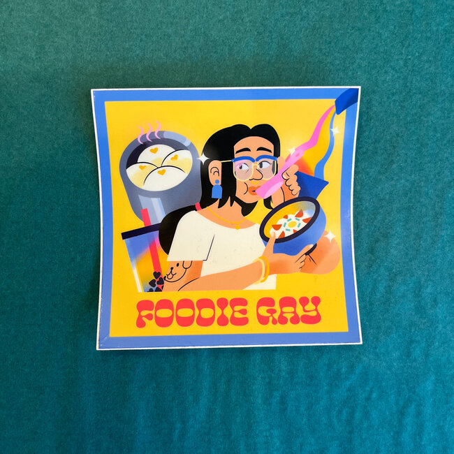 Raleigh Pride Foodie Gay Sticker