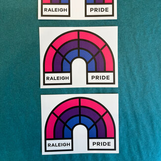 Raleigh Pride Bisexual Flag Sticker