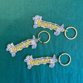 Emily Petrilla Illustrations Raleigh Dog Keychain Emily Petrilla Illustrations Raleigh Dog Keychain