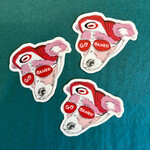 Emily Petrilla Illustrations Canes Dog Sticker - Pink