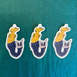 Emily Petrilla Illustrations Mermaid Dog Sticker Emily Petrilla Illustrations Mermaid Dog Sticker