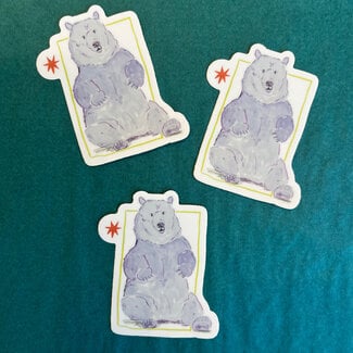 Emily Petrilla Illustrations Purple Bear Sticker