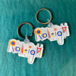 Mutually Assured Construction Linear Raleigh Keychain