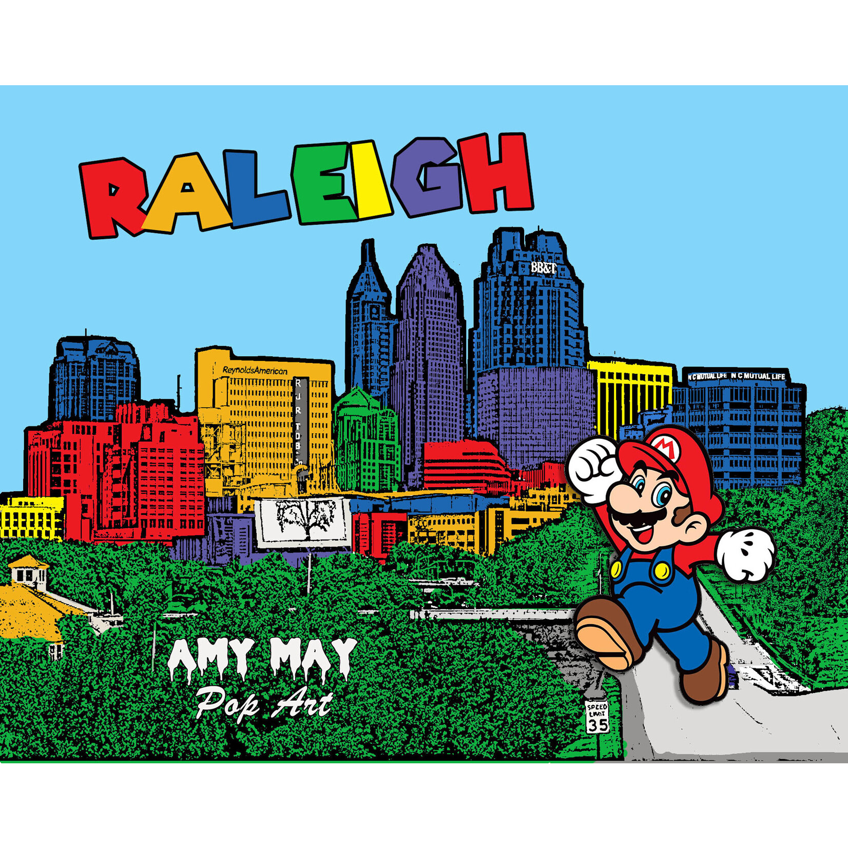 Amy May Pop Art Amy May Print: Attack on the Canes Arena