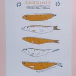 Emily Petrilla Illustrations Sardines Print 8x10